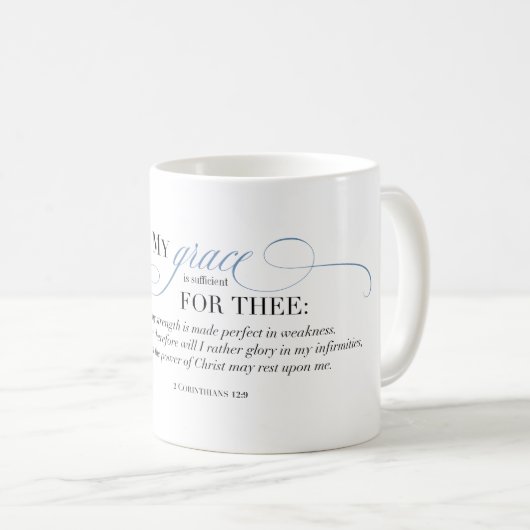 Mug Ma grâce est suffisante pour Thee (Devant droit)