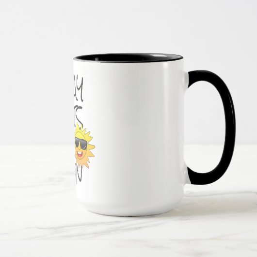 Mug ma journée commence à midi mignon drôle design de  (Droite)