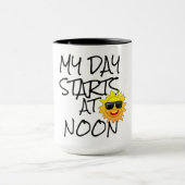 Mug ma journée commence à midi mignon drôle design de  (Centre)