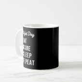 Mug Ma journée parfaite Manger jeu Sommeil Répéter Con (Devant gauche)