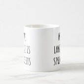 Mug Ma langue de l'amour est Tableur Drôle Comptable (Centre)