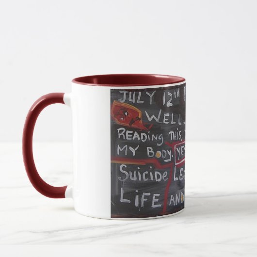 Mug Ma lettre suicide (Gauche)