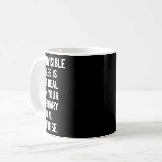 Mug Ma Maladie Invisible Est Une Maladie Cardiaque Rée (Devant gauche)