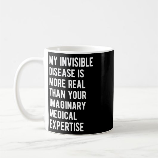 Mug Ma Maladie Invisible Est Une Maladie Cardiaque Rée (Gauche)