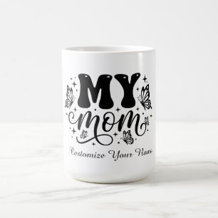 Mug Ma maman T-shirt esthétique papillon pour la fête