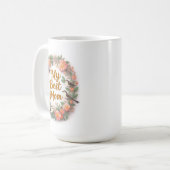 Mug Ma meilleure maman Couronne florale avec oiseaux (Devant gauche)