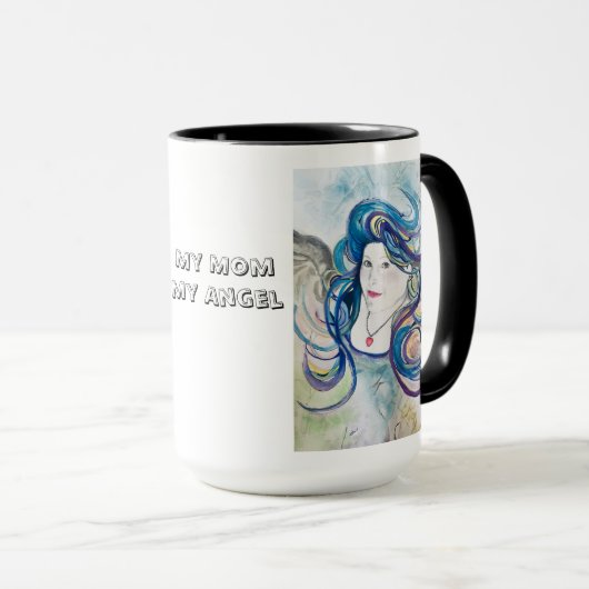 Mug Ma mère, mon angel bouchon (Devant droit)