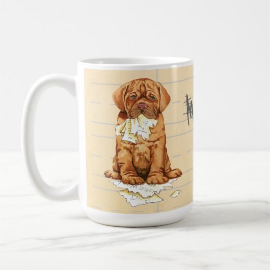 Mug Ma mon travail de Dogue de Bordeaux Ate (Gauche)