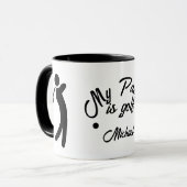 Mug MA PASSION est du golf. Texte modifiable (Devant gauche)