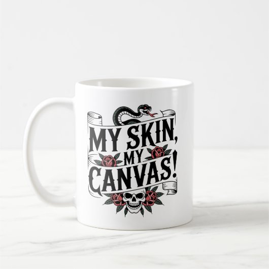 Mug Ma peau, ma toile Art de tatouage (Gauche)