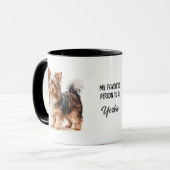Mug Ma personne préférée est un Chien Yorkie (Devant gauche)