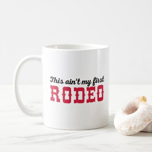 Mug Ma première citation amusante Rodeo (Avec donut)