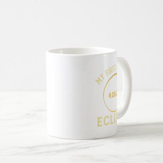 Mug Ma première éclipse solaire totale 8 avril Enfant  (Devant droit)
