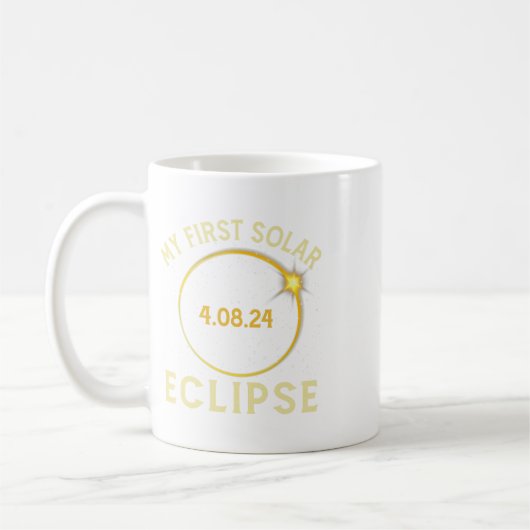 Mug Ma première éclipse solaire totale 8 avril Enfant (Gauche)