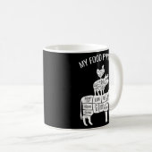 Mug Ma pyramide alimentaire Funny Carnivore Cow Cow Co (Devant droit)