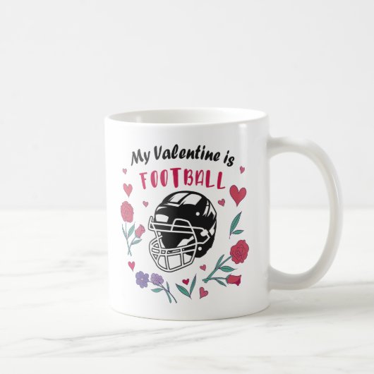 Mug Ma Saint Valentin est Carte de visite de football (Droite)