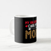 Mug Ma Saint-Valentin m'appelle maman léopard plaid bu (Devant gauche)