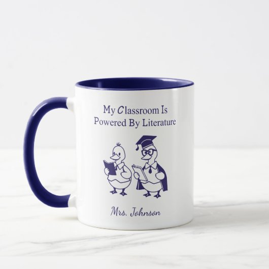 Mug Ma salle de classe alimentée par la conception d'e (Gauche)