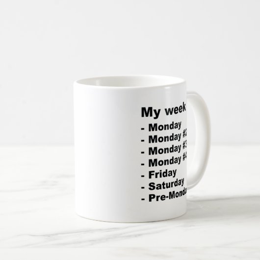 Mug Ma semaine (Devant droit)