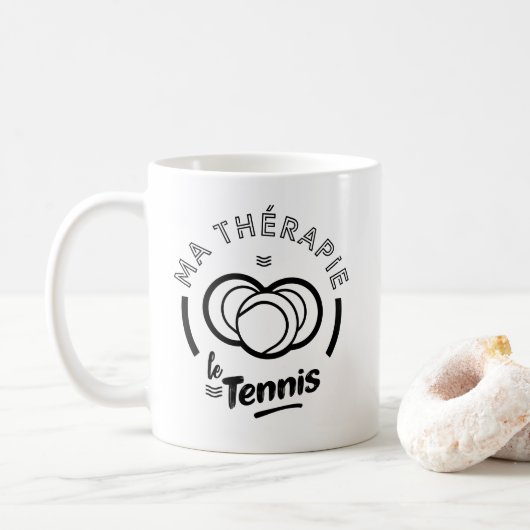 Mug Ma thérapie le tennis (Avec donut)