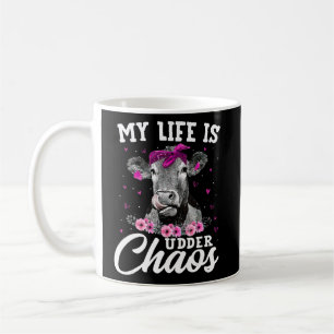 Mug Ma Vie Est Sous Le Chaos Vache Le Plus Susceptible