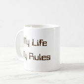 Mug - Ma Vie Mes Règles. (Devant gauche)