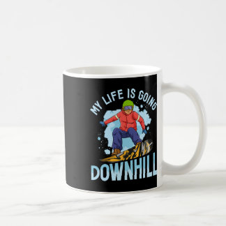 Mug Ma vie va à descente Snowboarder Snowboard
