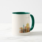 Mug Macao, Chine| Ville Skyline (Devant droit)