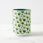 Mug Macaron et trèfle aquarelle de la Saint-Patrick (Centre)
