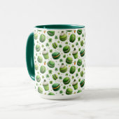 Mug Macaron et trèfle aquarelle de la Saint-Patrick (Devant gauche)