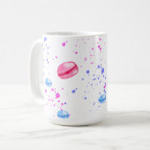 Mug Macarons appétissants dans des éclaboussures d'aqu (Devant gauche)