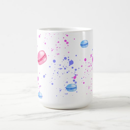 Mug Macarons appétissants en plaques d'aquarelle (Centre)