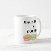 Mug Macarons et café disent (Devant droit)