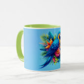 Mug Macaw tropicale bleue et colorée (Devant gauche)