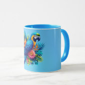 Mug Macaw tropicale bleue et colorée (Devant droit)