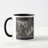 Mug Macbeth, les trois sorcières et Hecate dans l'acte (Gauche)