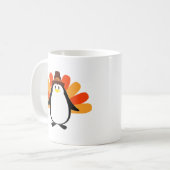 Mug Mâche- de la Turquie de pèlerin de pingouin (Devant gauche)