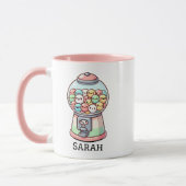 Mug Machine à Balle Collante Drôle et Mignonne, Nom de (Gauche)
