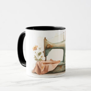 Mug machine à coudre de style vintage