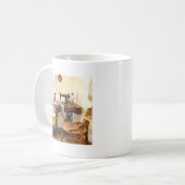 Mug Machine à coudre et carrousel de fil (Devant gauche)