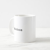 Mug #Machine à écrire Badass Texte Noir (Devant gauche)