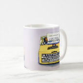 Mug Machine à écrire jaune originale (Devant droit)