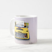 Mug Machine à écrire jaune originale (Devant gauche)