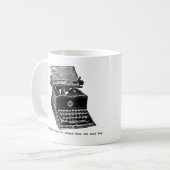 Mug Machine à écrire, le Fox rapide de brun… (Devant gauche)