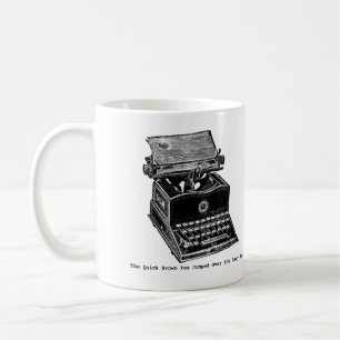 Mug Machine à écrire, le Fox rapide de brun…