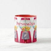 Mug Machine à gumball bublegum vintage rouge mignon (Centre)