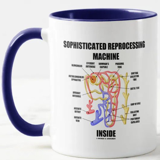 Mug Machine de retraitement sophistiquée à l'intérieur
