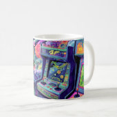 Mug Machines d'arcade rétro dans l'espace (Devant droit)