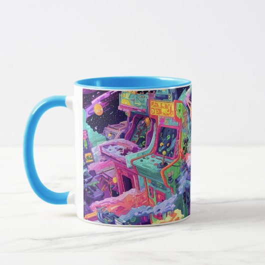 Mug Machines d'arcade rétro dans l'espace (Gauche)
