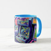 Mug Machines d'arcade rétro dans l'espace (Devant droit)